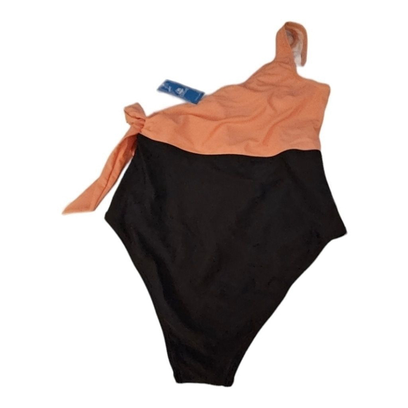 CUPSHE One Piece Swimsuit Wrap Color Block Tie Side Size Sm. - Picture 3 of 8